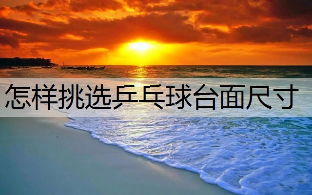 怎样挑选乒乓球台面尺寸